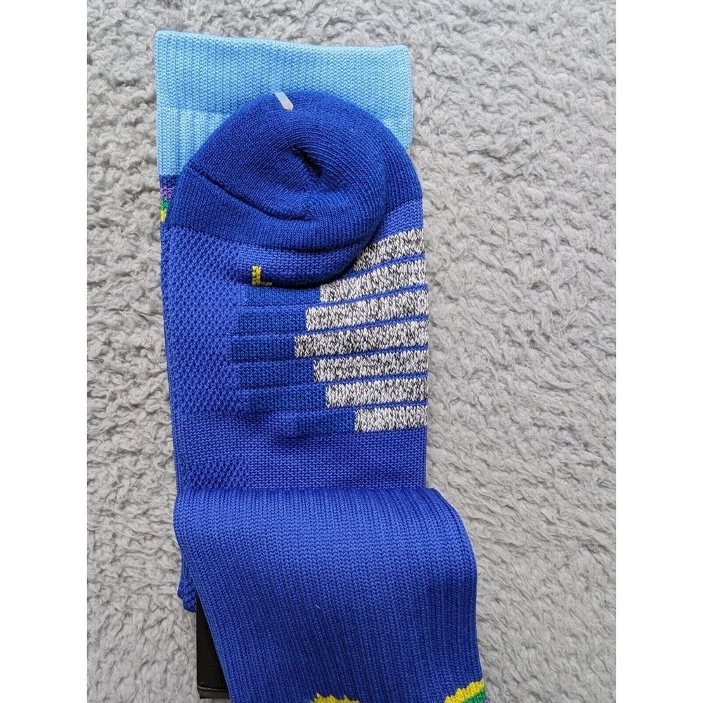 Air Jordan Legacy Dri-Fit Crew Socks Mens Large 9-11 Blue NBA All-Star Stripes - Picture 5 of 5